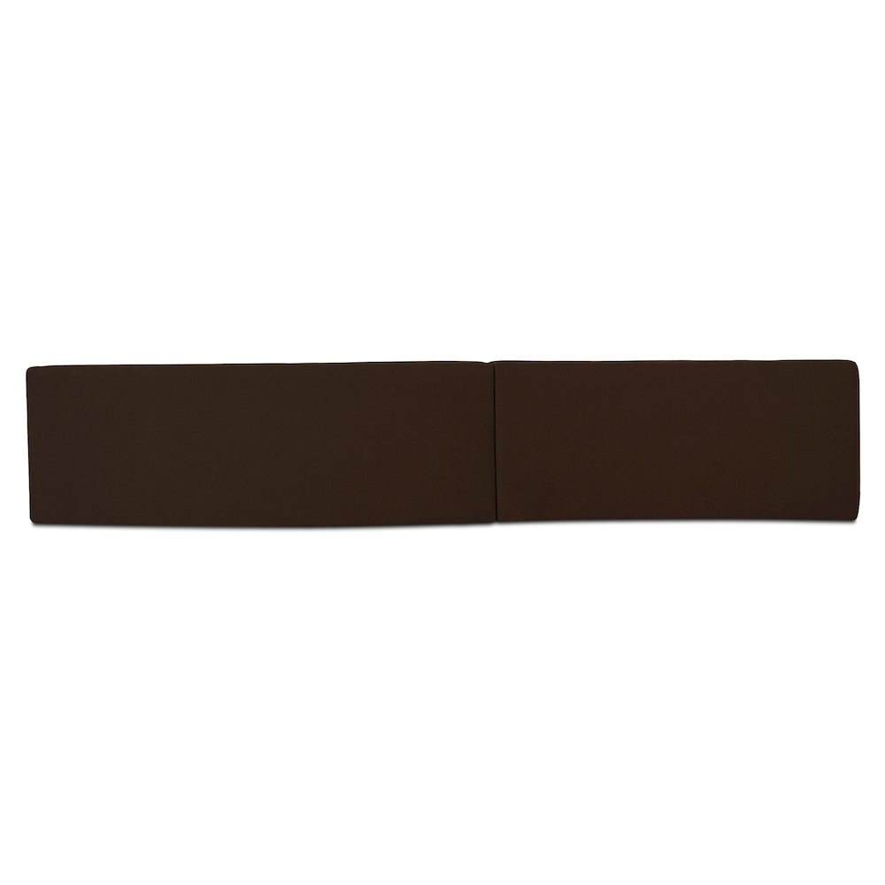 Naomi 2 Piece Wave Modular Sectional Dark Brown