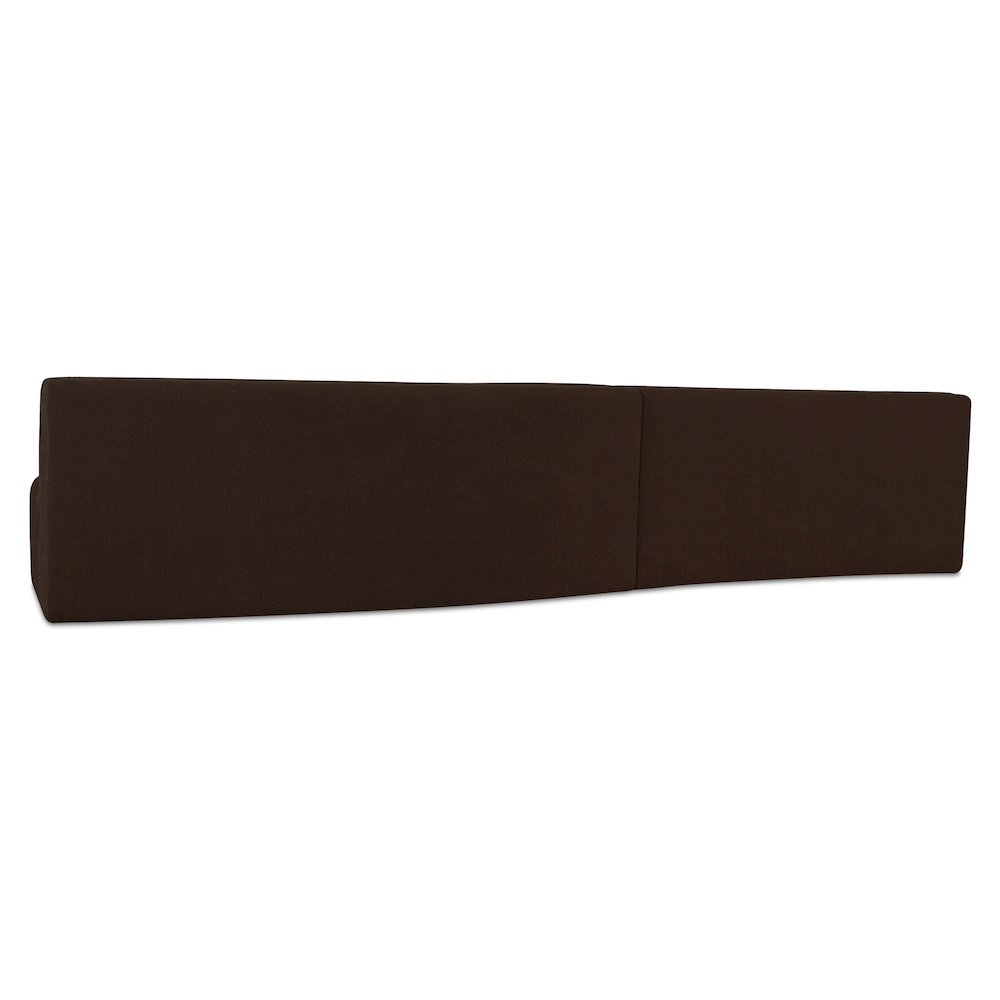 Naomi 2 Piece Wave Modular Sectional Dark Brown