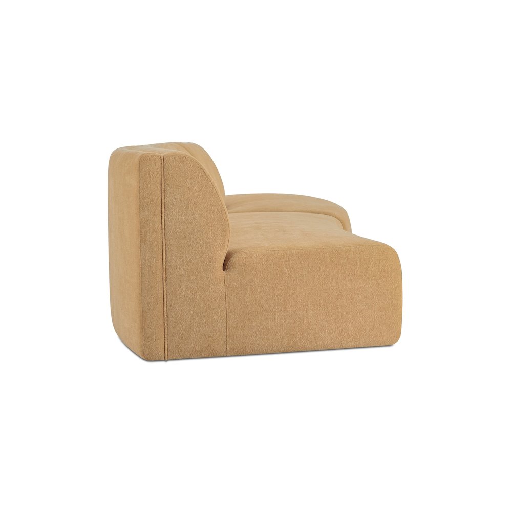 Naomi 2 Piece Concave Modular Sectional Golden Yellow