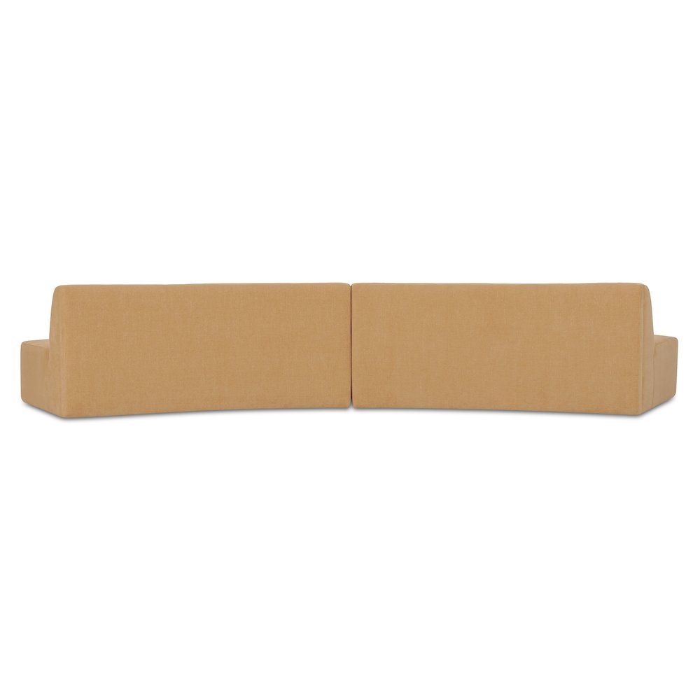 Naomi 2 Piece Convex Modular Sectional Golden Yellow
