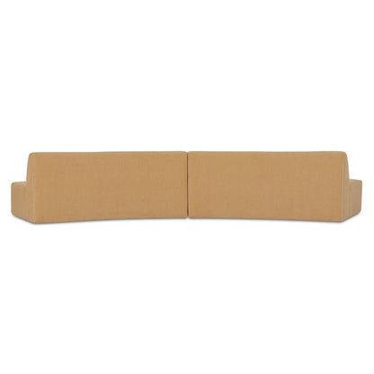 Naomi 2 Piece Convex Modular Sectional Golden Yellow