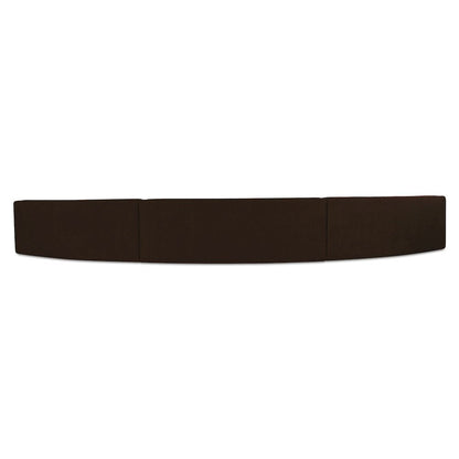 Naomi 3 Piece Concave Modular Sectional Dark Brown