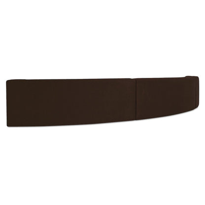 Naomi 3 Piece Concave Modular Sectional Dark Brown