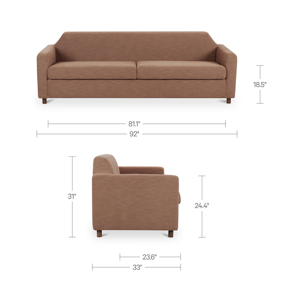 Finch Sofa Washed Pink