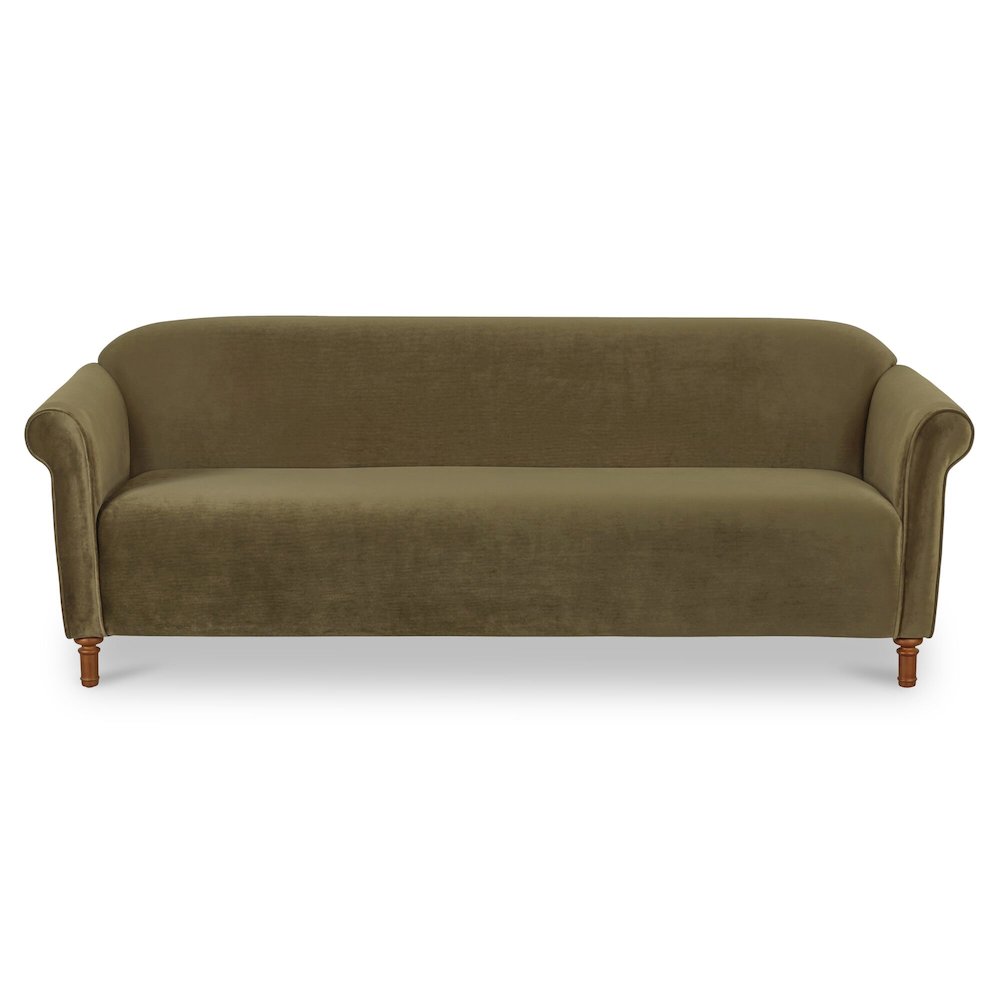 Harmony Sofa Dark Green Faux Mohair