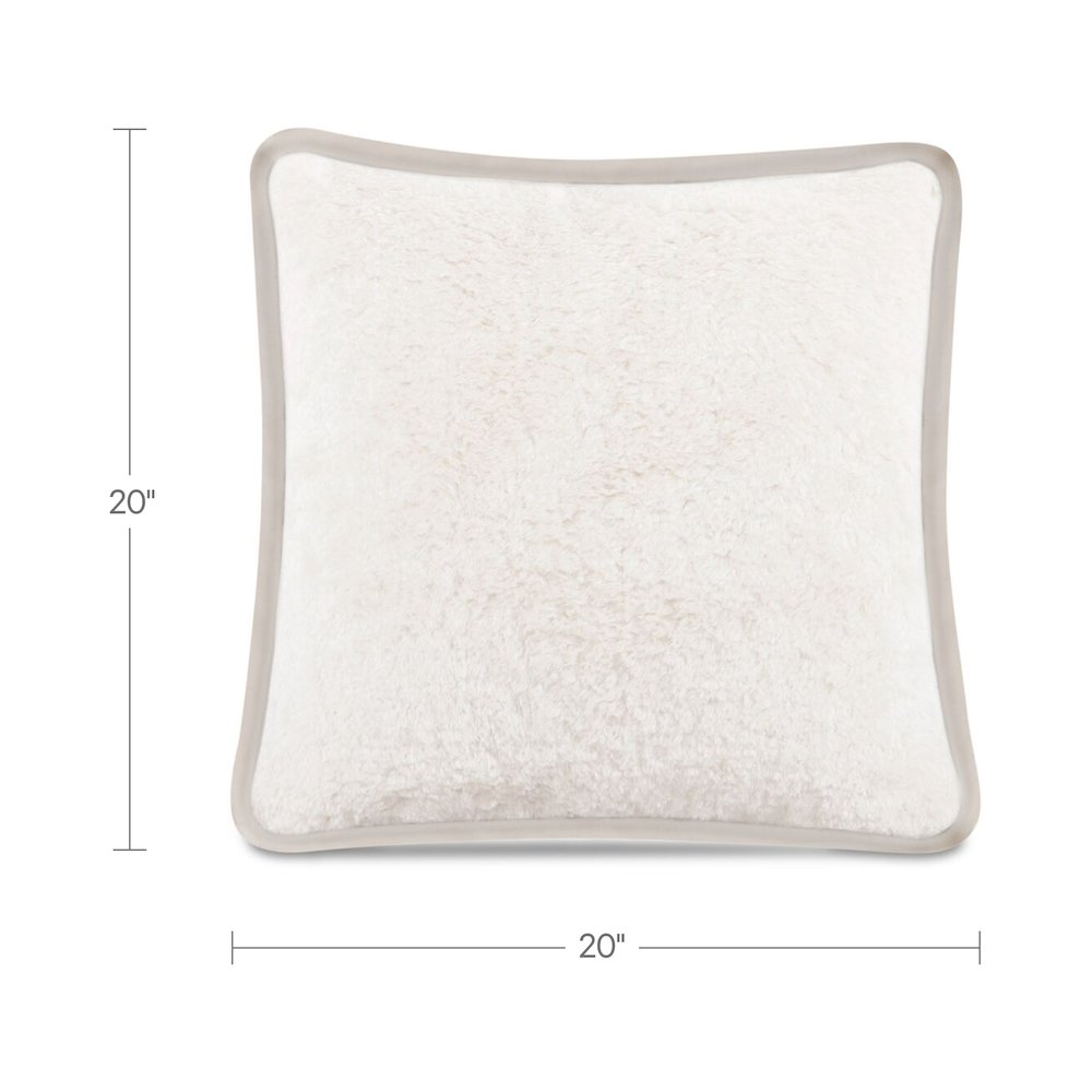 Carr 20In Cushion Faux Fur Cream