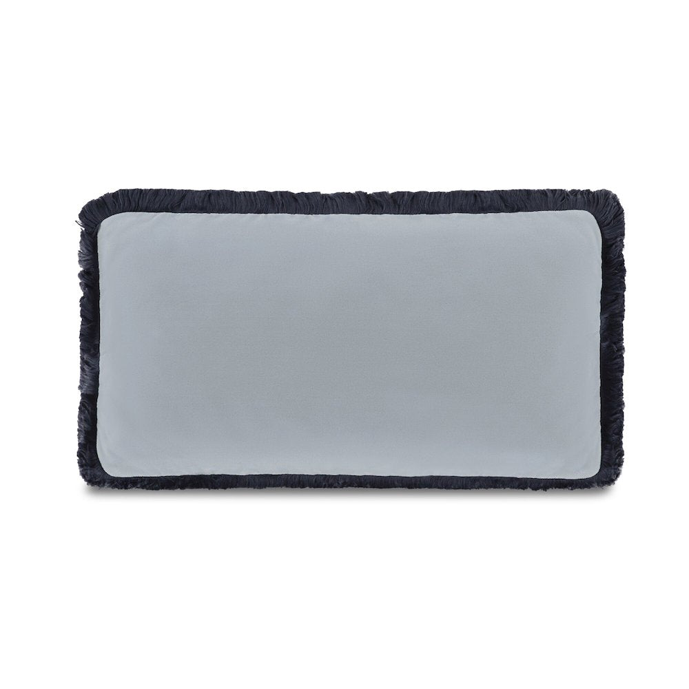 Yasmin Lumbar Cushion Light Blue Faux Mohair
