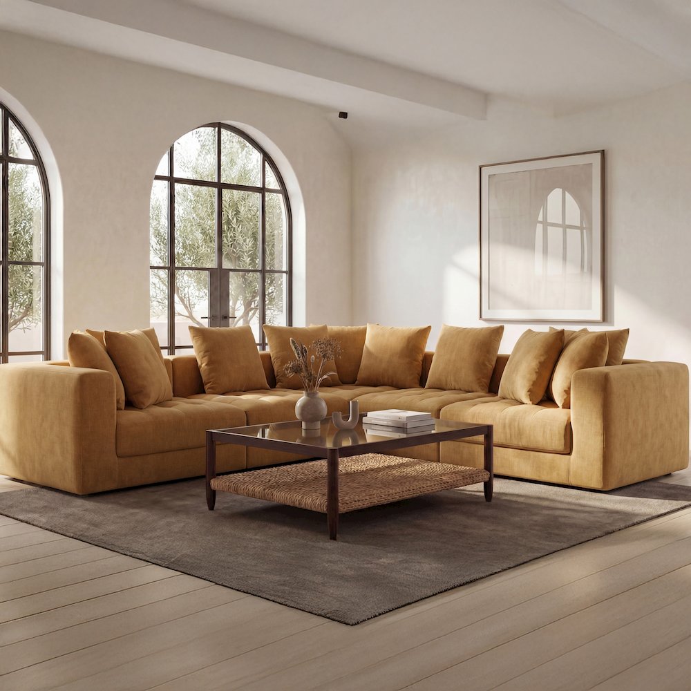 Davie Classic L Modular Sectional Golden Yellow