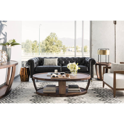Birmingham Sofa Black Leather