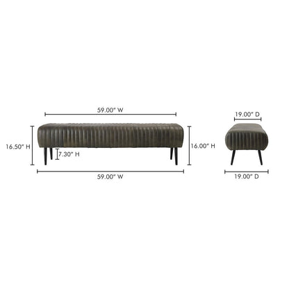 Endora Bench Charred Olive