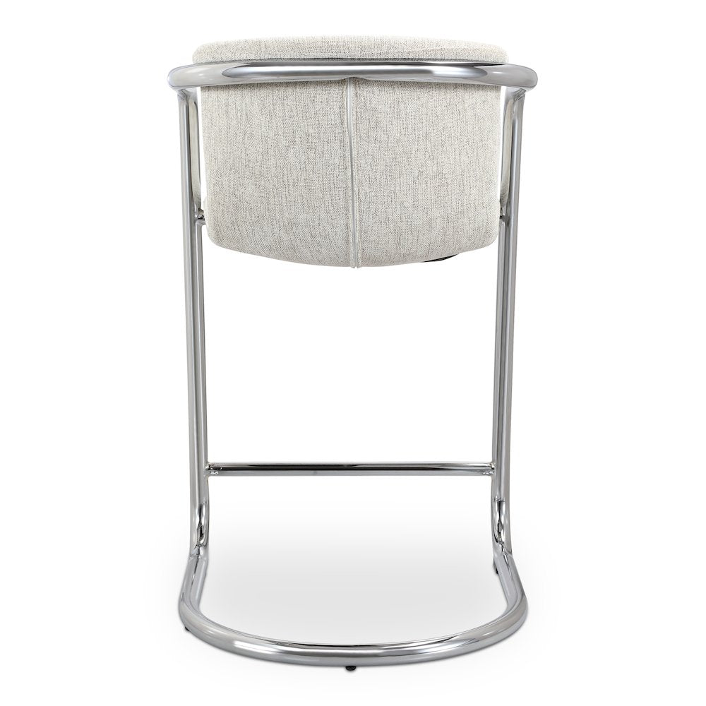 Freeman Chrome Frame Counter Stool Blended Cream - Set of Two