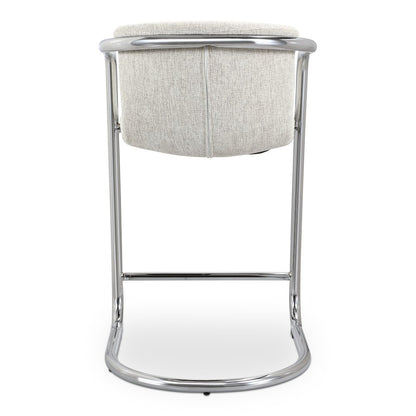 Freeman Chrome Frame Counter Stool Blended Cream - Set of Two