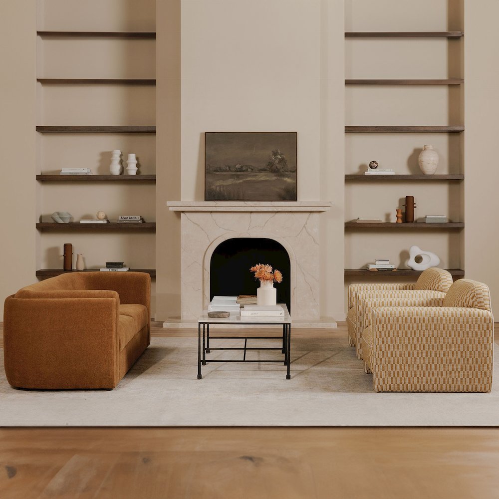 River Coffee Table Botticino Marble