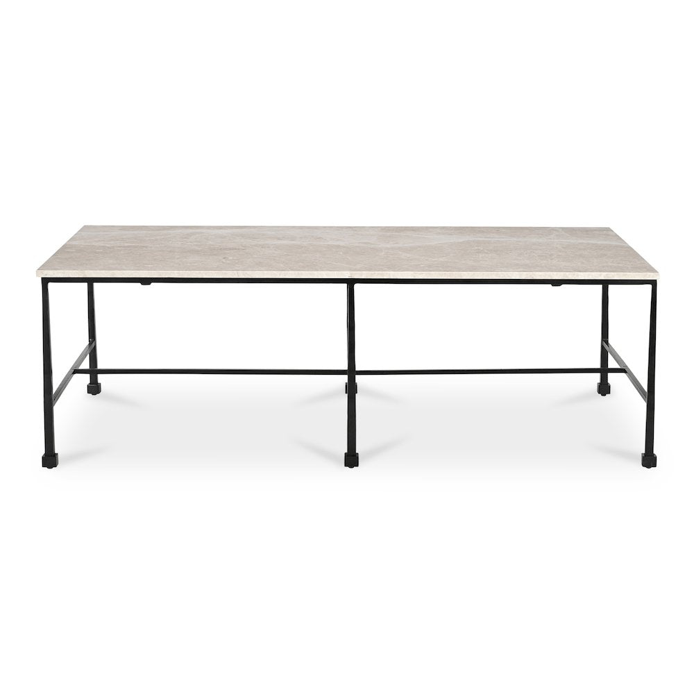 River Coffee Table Botticino Marble