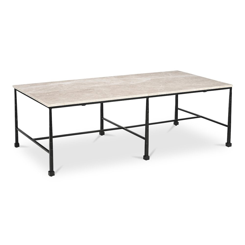 River Coffee Table Botticino Marble
