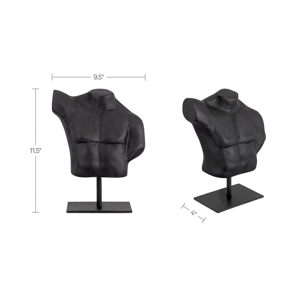 Victor Cast Alumiinum Sculpture Aged Black