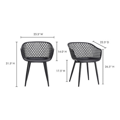 Piazza Outdoor Chair Black - Set of Two