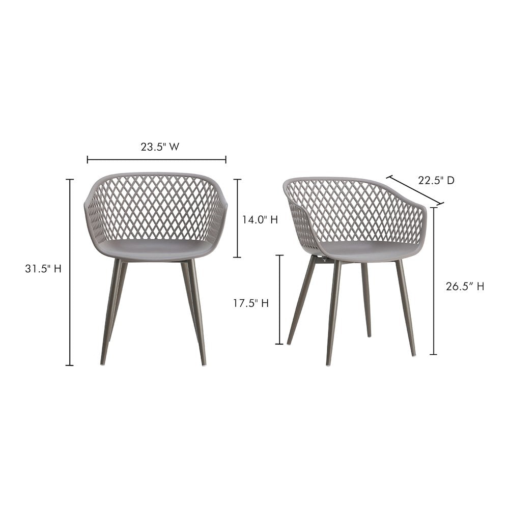 Piazza Outdoor Chair Grey - Set of Two