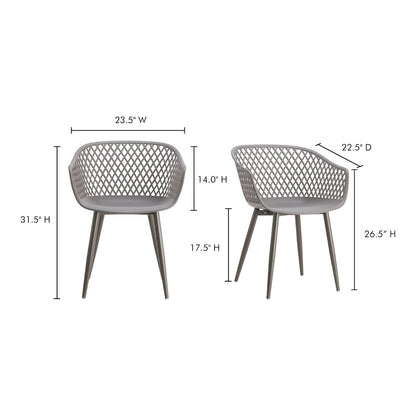 Piazza Outdoor Chair Grey - Set of Two