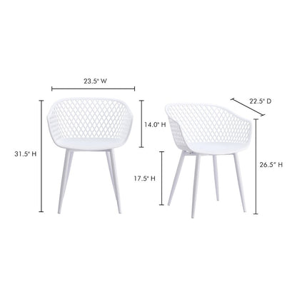 Piazza Outdoor Chair White - Set of Two