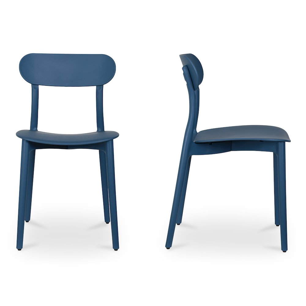 Kent Outdoor Dining Chair Navy - Set of Two