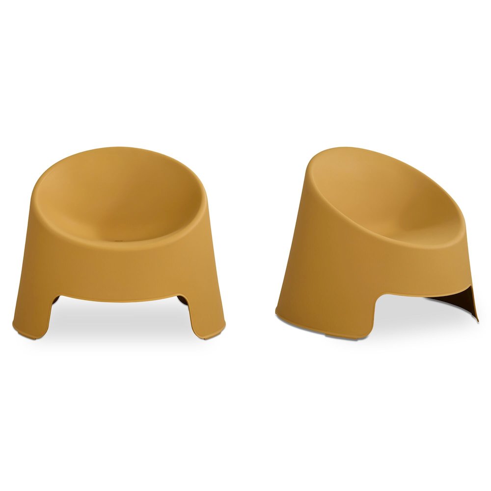 Nolla Outdoor Accent Chair Yellow-Set of Two