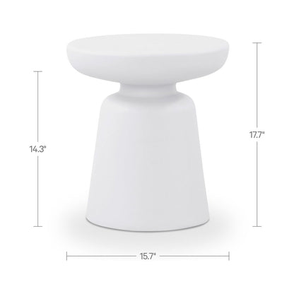 Ruth Outdoor Side Table White