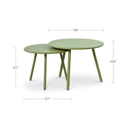 Kari Outdoor Nesting Coffee Table Green