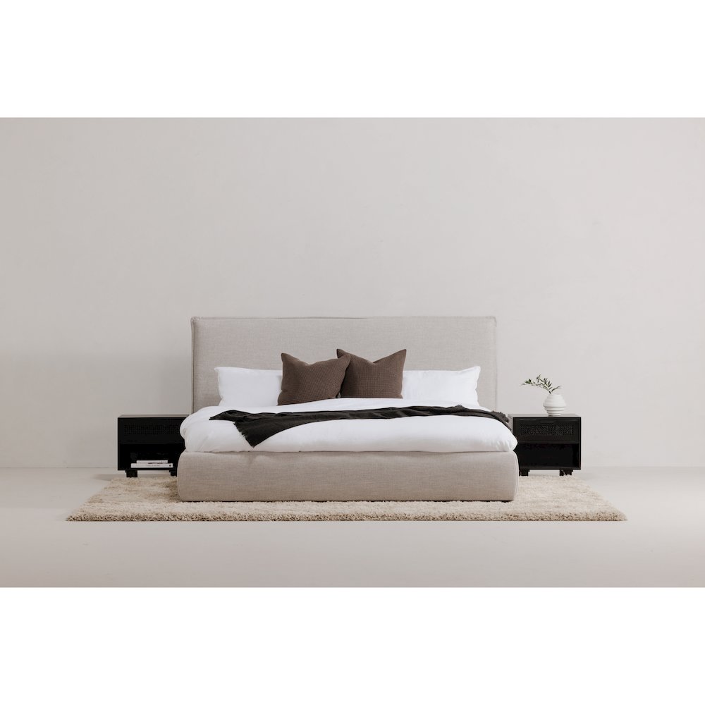 Luzon Queen Bed Light Grey
