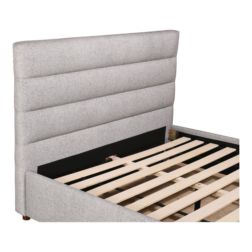 Takio Queen Bed Light Grey