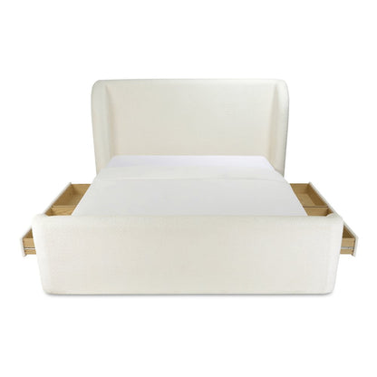 Sophia Queen Storage Bed Cream