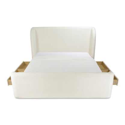 Sophia King Storage Bed Cream