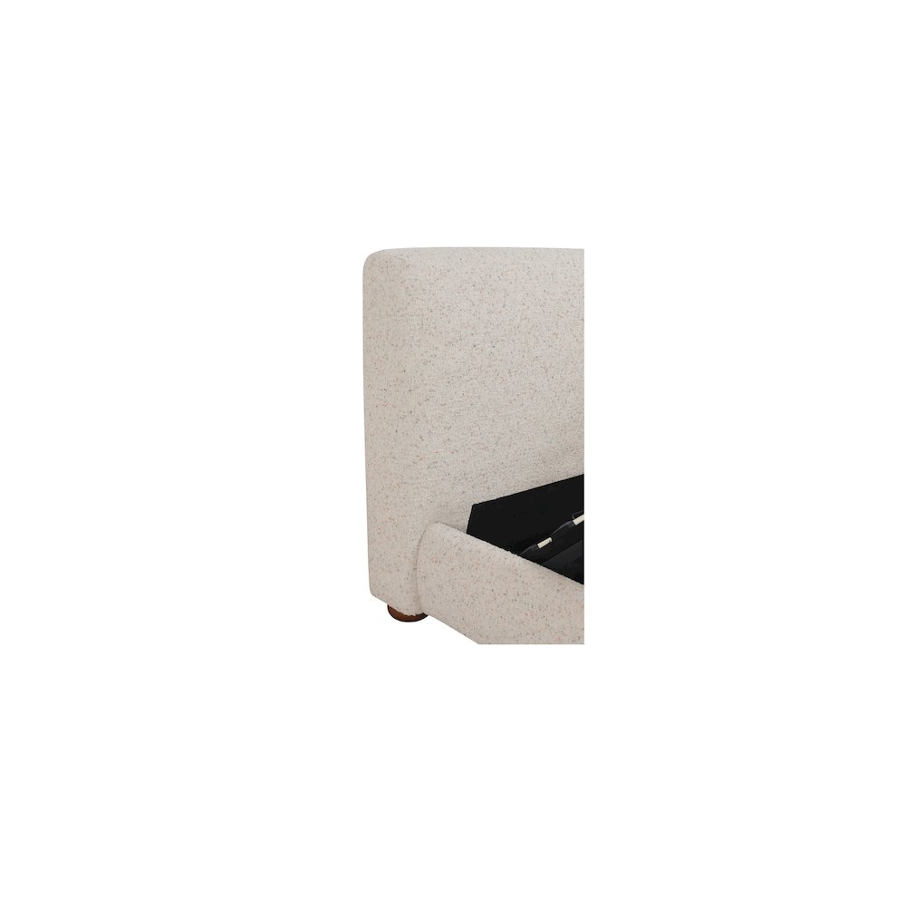 Beau Queen Storage Bed Speckled Light Grey