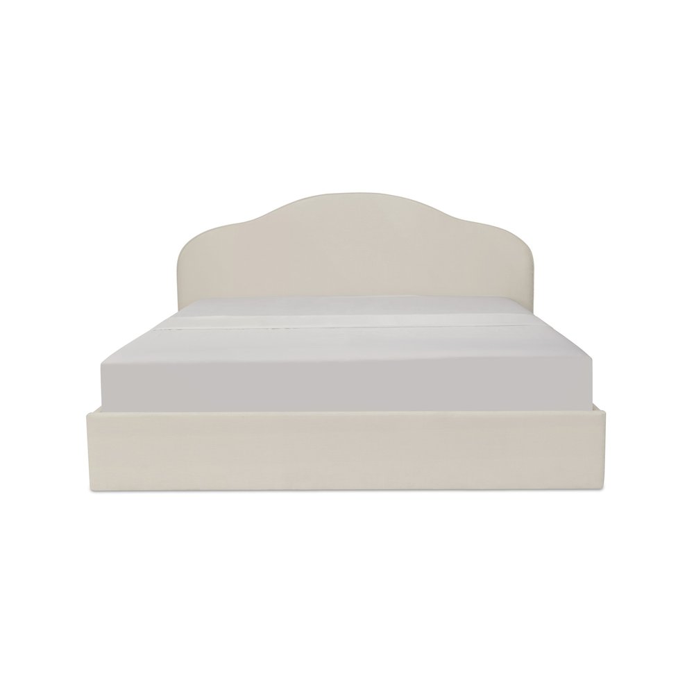 Maggie King Storage Bed Cream