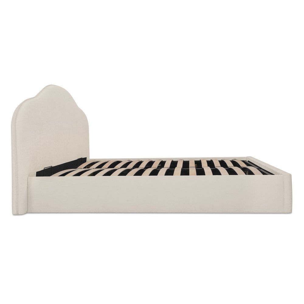 Maggie King Storage Bed Cream