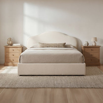 Maggie Queen Storage Bed Cream