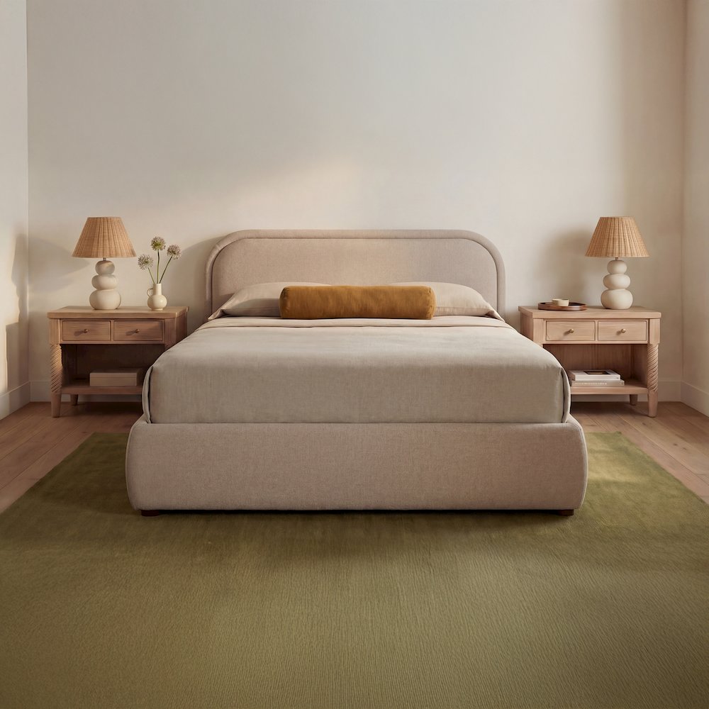 Colin Queen Storage Bed Light Brown