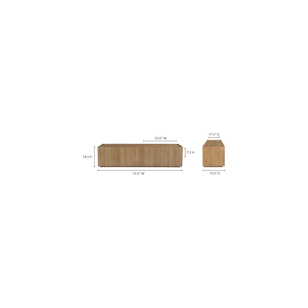 Plank Media Cabinet Natural
