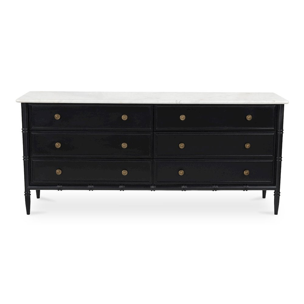 Eleanor 6 Drawer Dresser Black