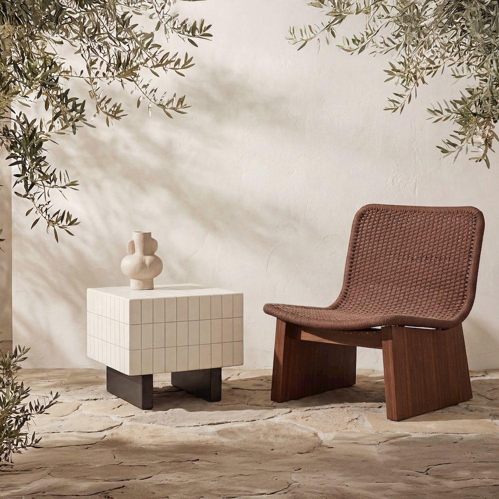 Farren Outdoor Side Table Cream