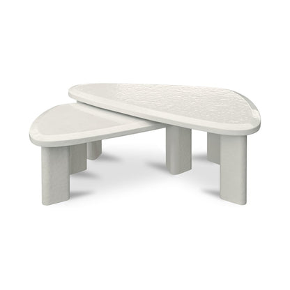 Sophie Outdoor Nesting Table Set Cream Lacquer