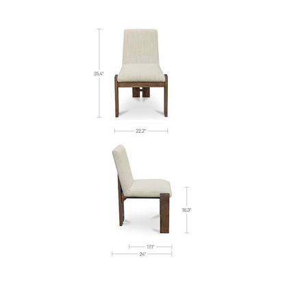Mia Dining Chair Beige-Set of Two