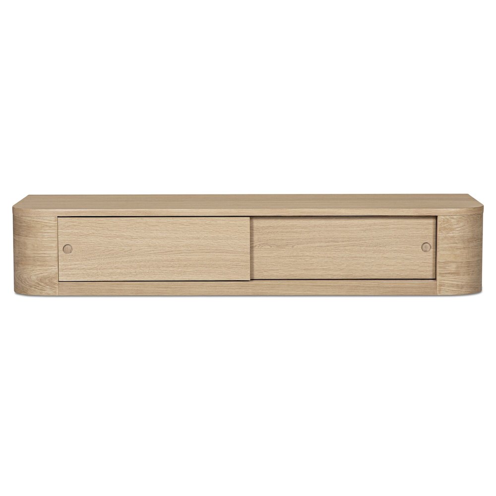 Round Off Floating Console Table Natural