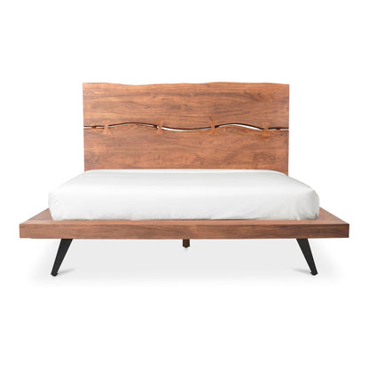 Madagascar Queen Platform Bed Brown