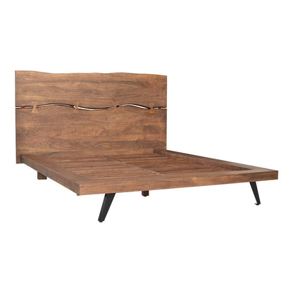 Madagascar Queen Platform Bed Brown