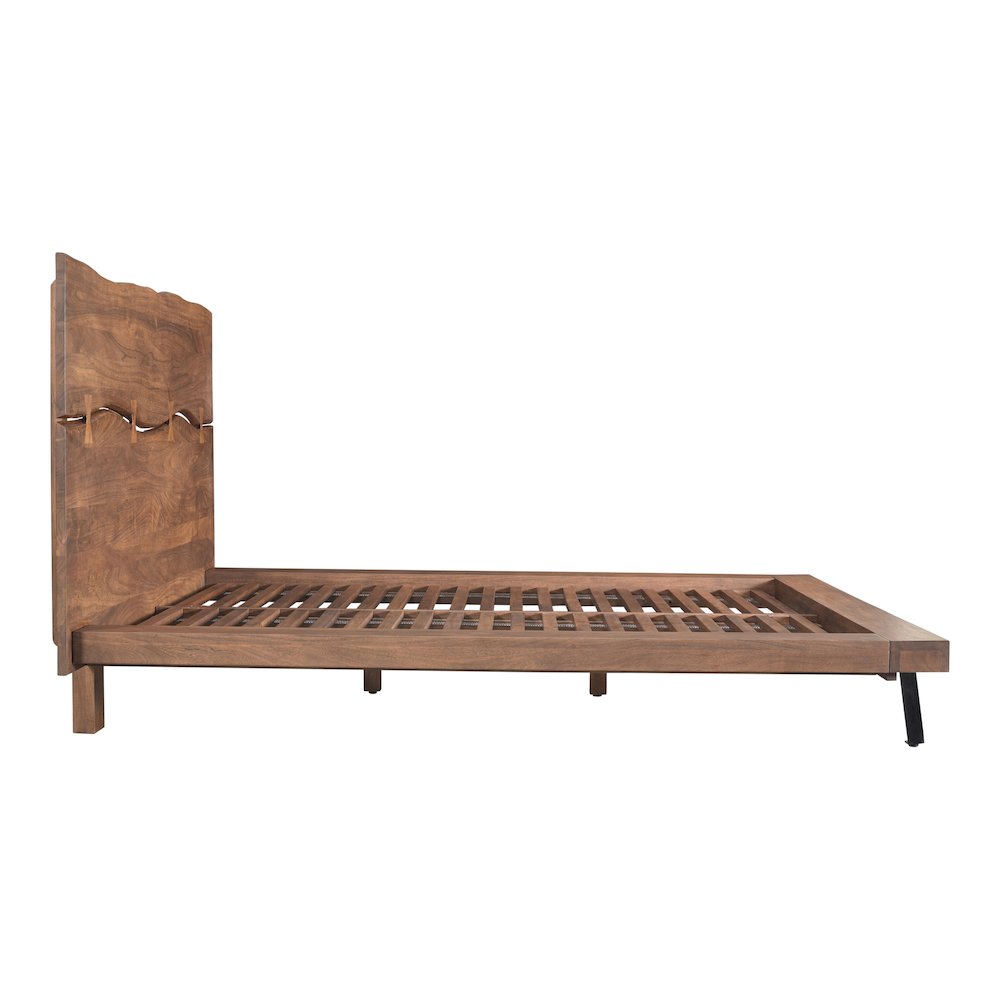 Madagascar Queen Platform Bed Brown