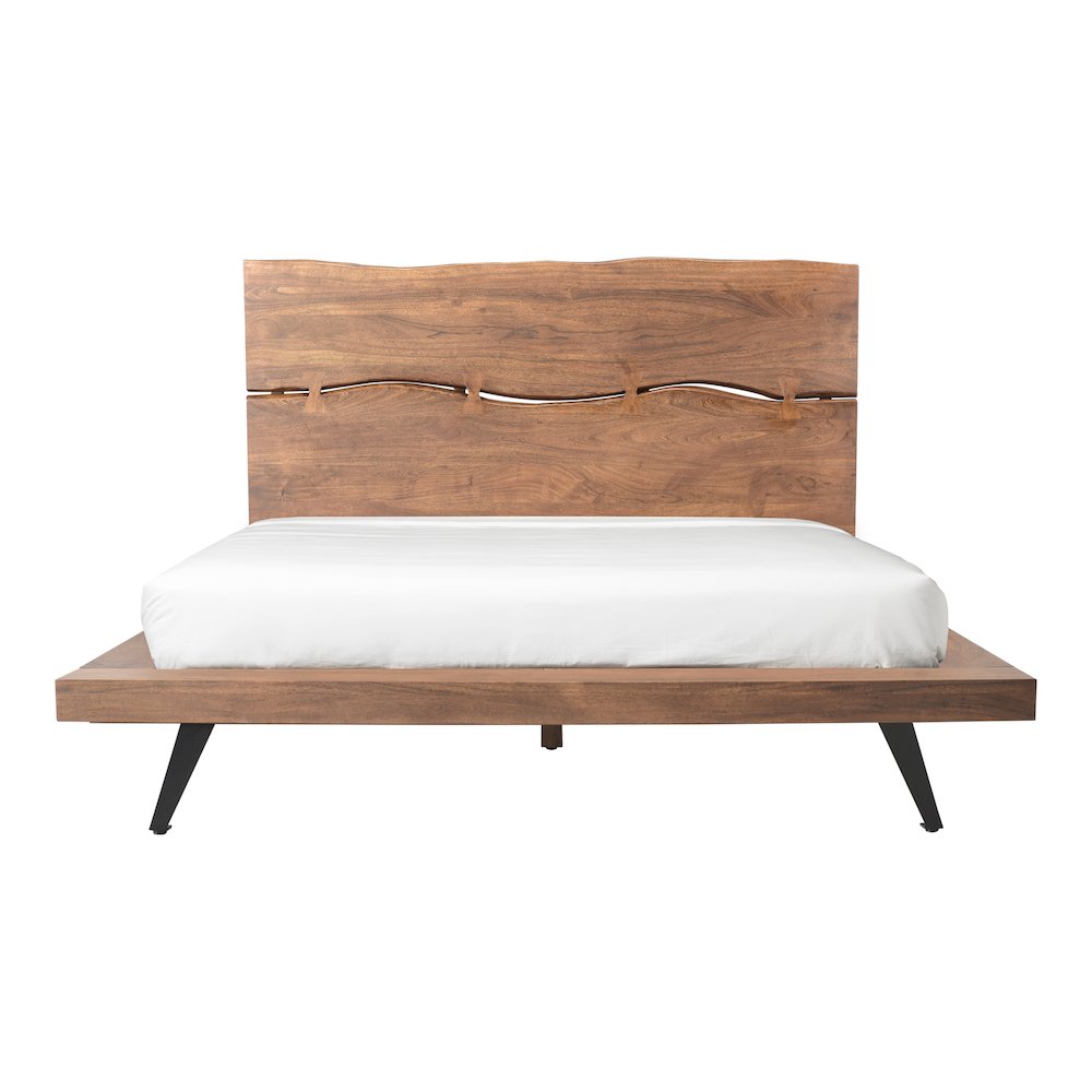 Madagascar Queen Platform Bed Brown