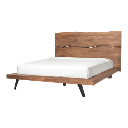 Madagascar Queen Platform Bed Brown