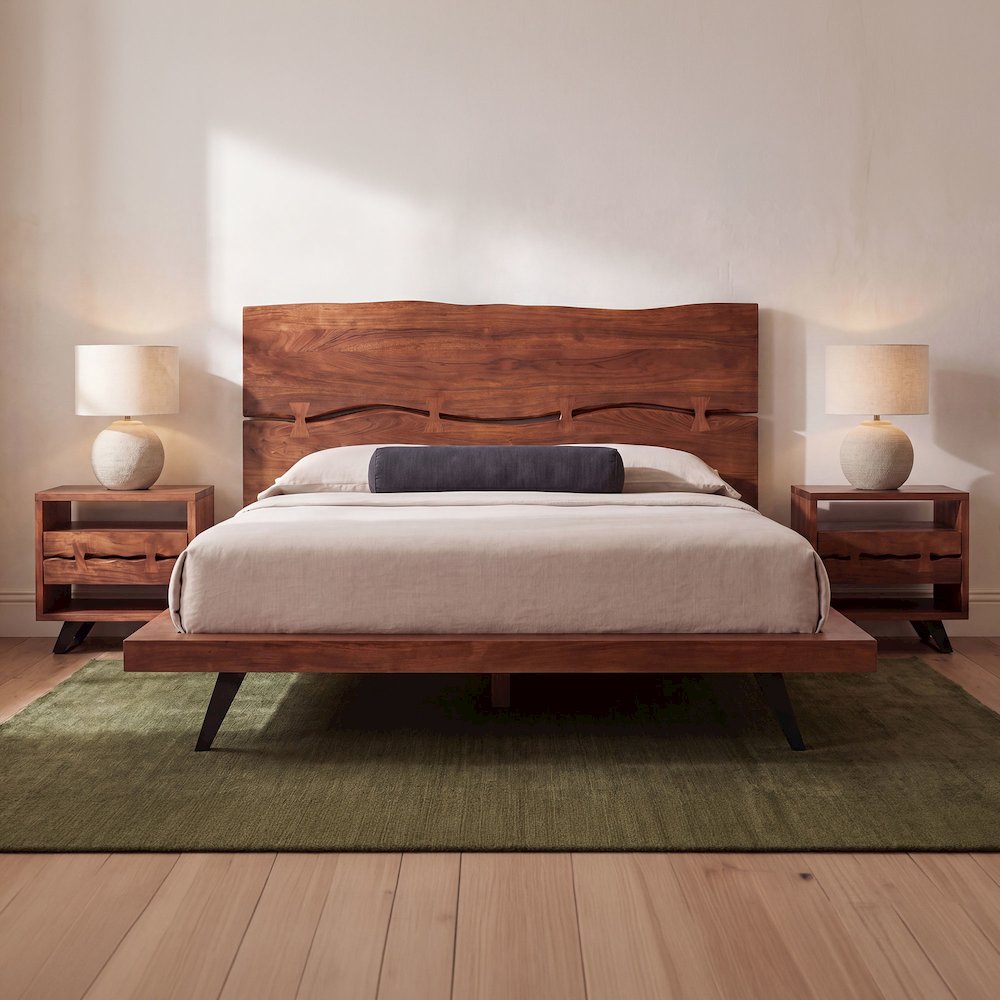Madagascar King Platform Bed Brown
