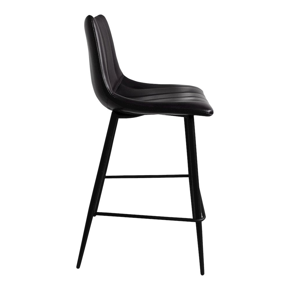 Alibi Counter Stool Matte Black - Set of Two
